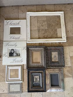 Nine Assorted Picture Frame Lot (PRICE IS FOR ALL!)