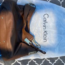 Brown Full Leather Calvin Klein Bag