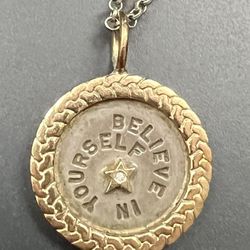 Heather Moore Pendant  “Believe In Yourself” 1mm Diamond In Star 