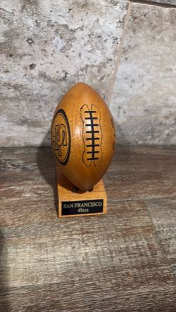 San Francisco 49ers Miniature Wooden Football Collectible