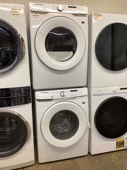 Samsung High Efficiency Stackable 4.5 cu.ft. Front Load Washer and 7.5 cu.ft. Electric Dryer Set