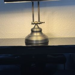 Antique Brass LED Piano Lamp – Adjustable Bankers Light