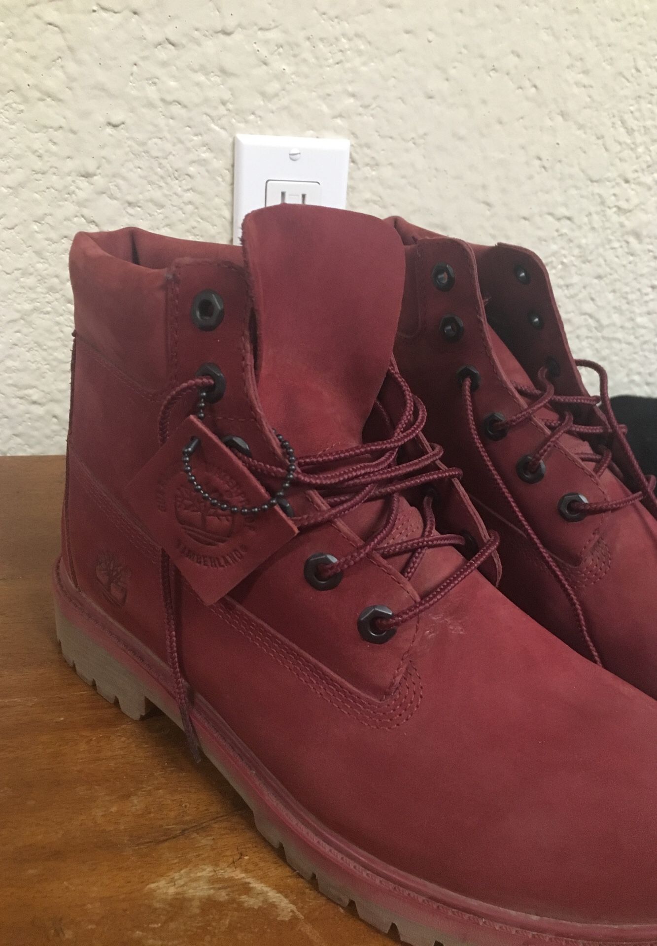 Men’s red timberland boots