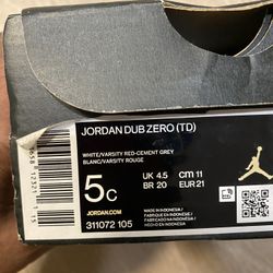 Jordan Dub Zeros Sz 5c Toddler