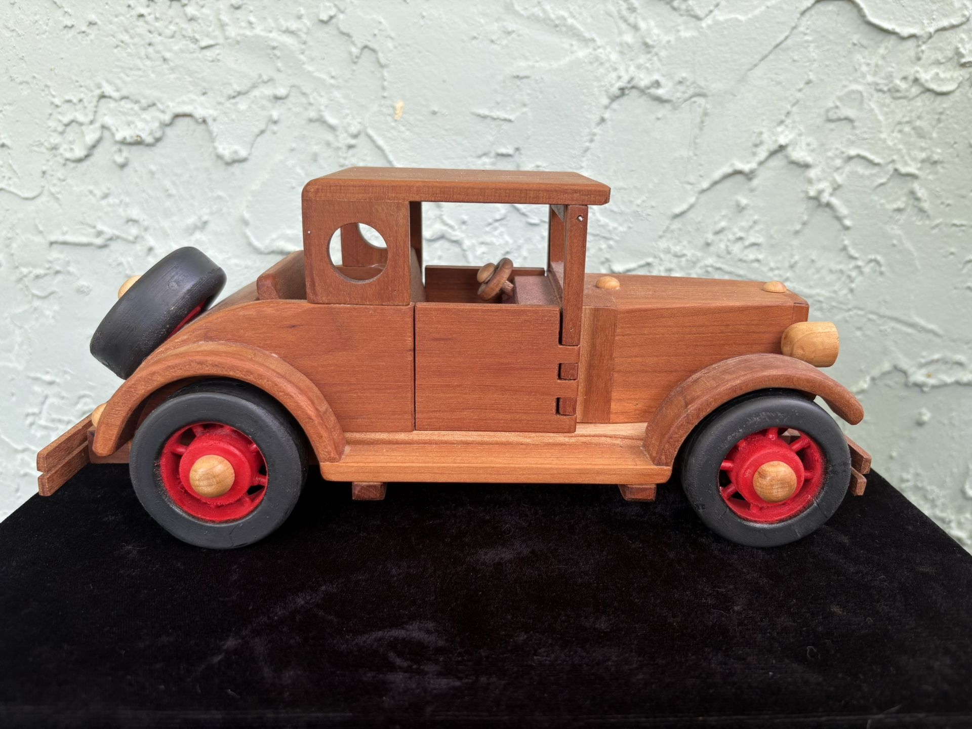 Vintage Handmade Wooden Ecofriendly Detailed Antique Classic Car Toy