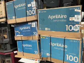 AprilAire E100 100 pt. 5500 sq. ft. Bucketless Dehumidifier in Gray, Whole House, Basement, Crawlspace, Energy Star Store SKU# 1010-502-113