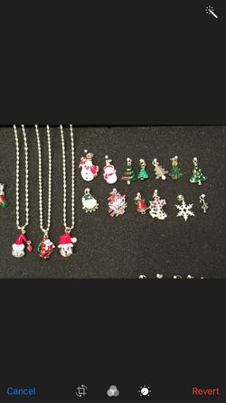 NEW Many Different Christmas Charms on Sterling Silver Chains Necklaces