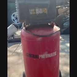 Central Pneumatic 26 Gallon 1.8 HP 150 PSI Oil-Free Air Compressor. 