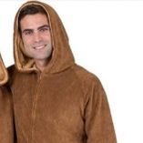 Soft Fuzzy Brown ‘Footed Pajamas’ for Adult