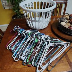 Around 46 Clothes Hangers 