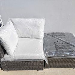 29.3" High-Back Modern Luxury Patio Corner Sofa+Ottoman
