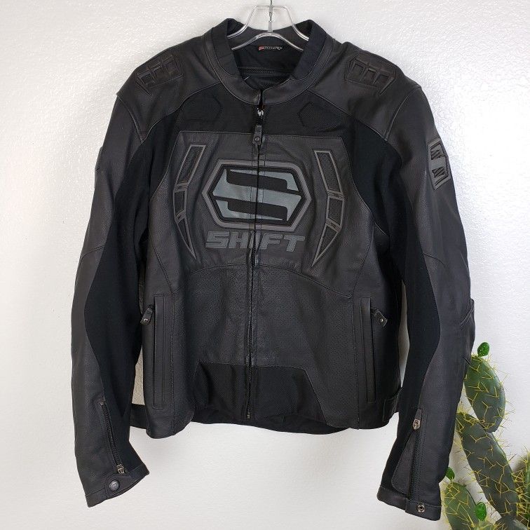 SHIFT Motorcycle Leather Jacket Size XL