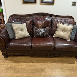 Beautiful Ashley Furniture Leather Sofa And Loveseat