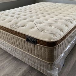 Queen Organic Cloud Edition Europillow Top 12inch Matres!!