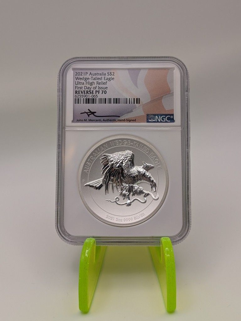 2021 P Australia 2oz Wedge Tailed Eagle $2 NGC Reverse PF 70 UHR First Releases