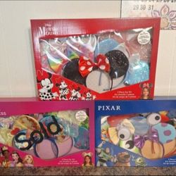 Disney Ears (Disneyland) Pixar, Princess And Minnie Mouse Ears 5-Piece Boxed Set - NEW