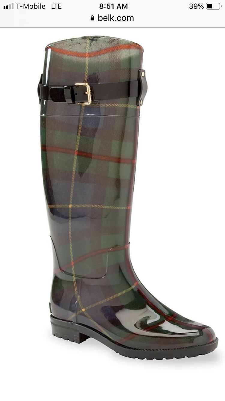 Ralph Lauren Rossalyn II Plaid Rain Boots