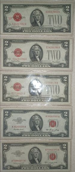 1928 & 1953 Two dollar bills  - Rare Collectible