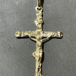 14KT Yellow Gold Crucifix Cross Pendant