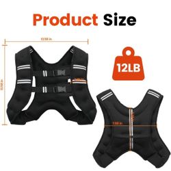 Weighted Vest, 12lb Weight Vest