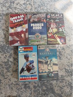 5 Sealed VHS sports tapes