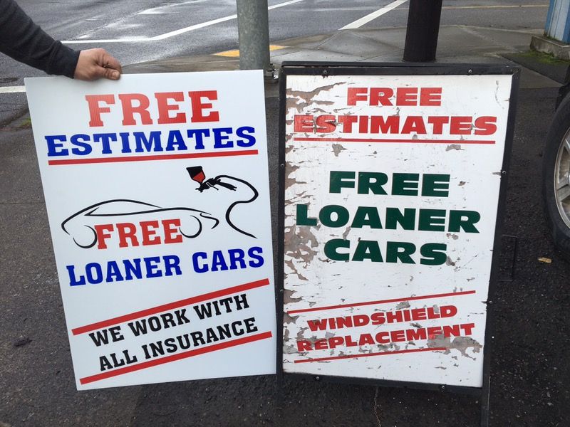 Custom stickers and signs