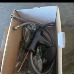 Allen + Roth Sumter Oil-rubbed bronze 1-handle WaterSense Waterfall Bathroom Sink Faucet