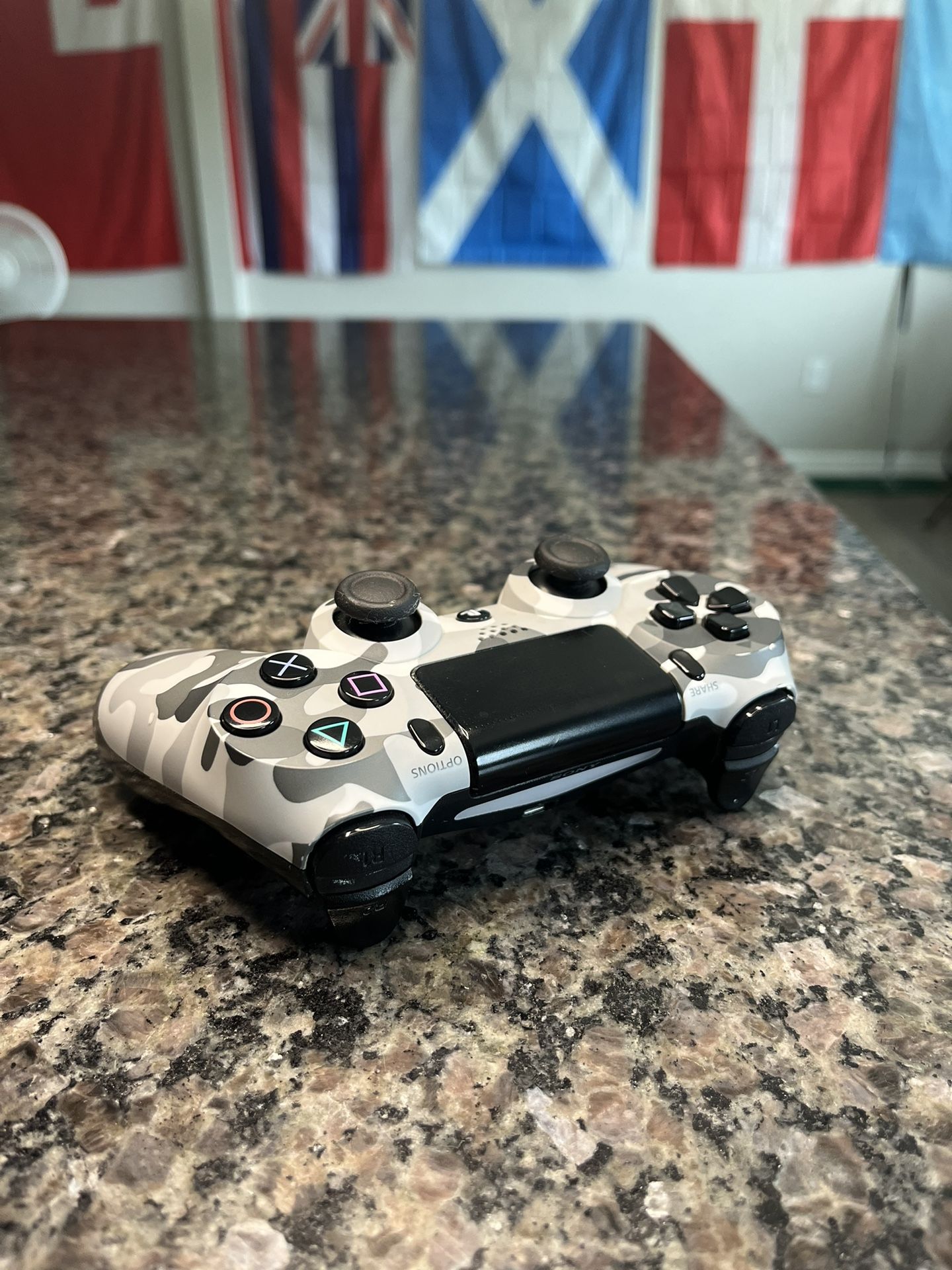 White Camo PS4 Controller 