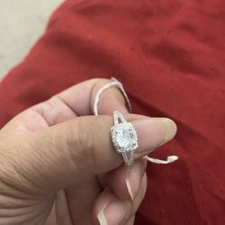 Real 925 Sterling Silver Wedding Ring Size 6