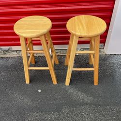 New, Firm, Set of 2, Winsome, Wood Pacey Stool, 24", Natural  