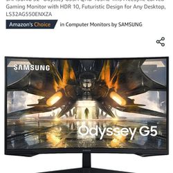 32" Samsung Odyssey Curved Gaming Monitor (G55A) with Swivel Mount