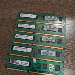 Desktop Memory RAM 2Gb PC3 (5 Units)