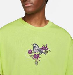 Nike logo twist pack embroidered logo oversized t-shirt in pale yellow - SMALL & LARGE Available