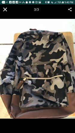 Boys camouflage back pack