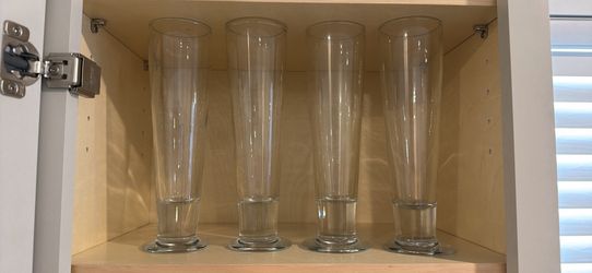 4 Pilsner Beer Glasses