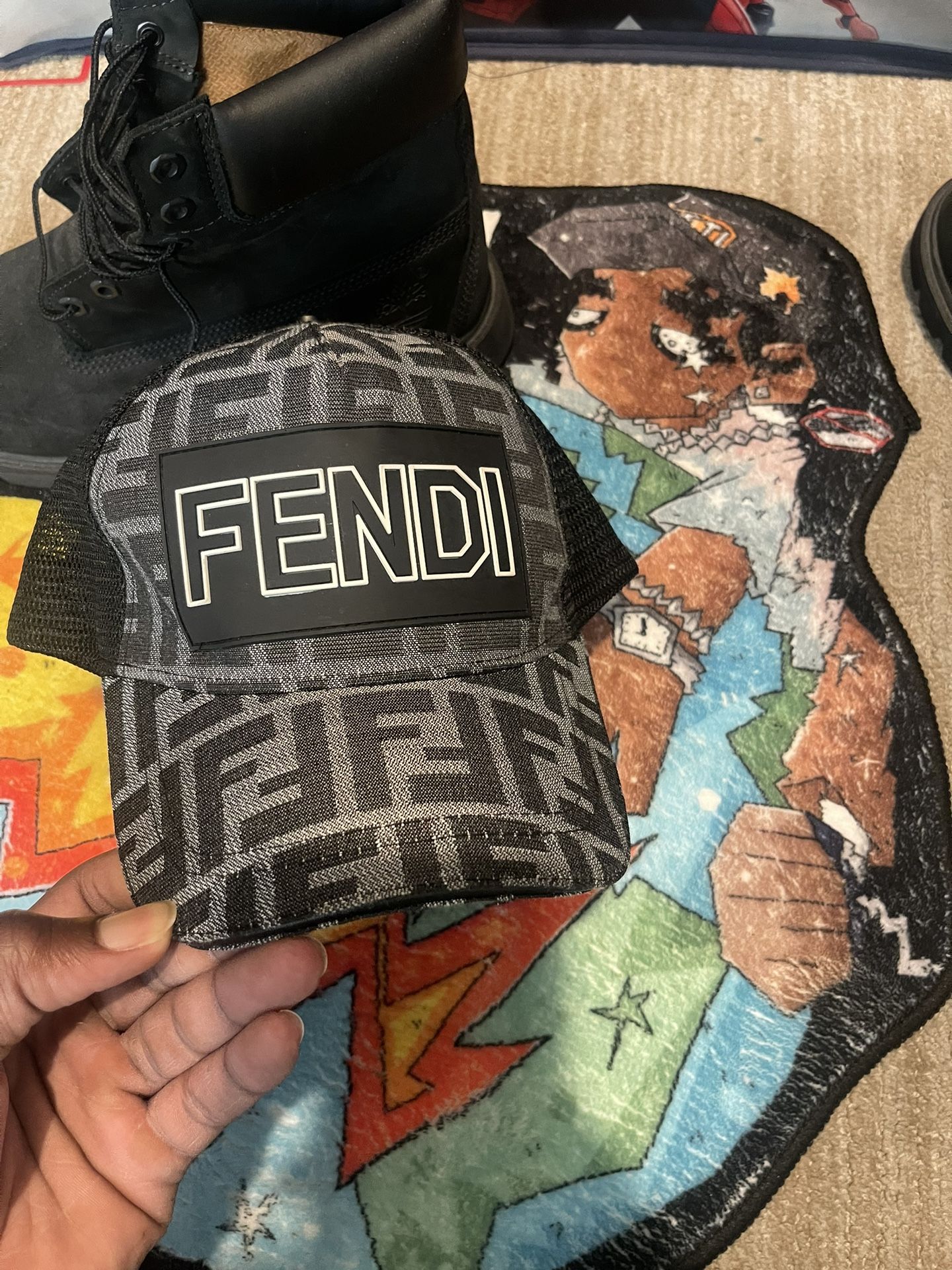 Grey Fendi Men/Women Cap