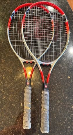 Tennis rackets and bag