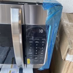 Midea 1.7 cu. ft. Over-the-Range Microwave with Low Profile Design and Vent in Stainless Steel 