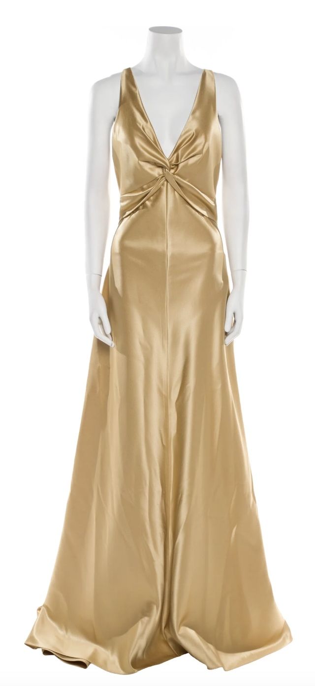 Jovani Gold Backless dress