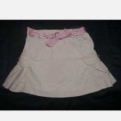 Janie & Jack Girls 4T Soda Fountain Tan Khaki Corduroy Skirt 