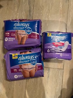 Always Discret underwear all for $30