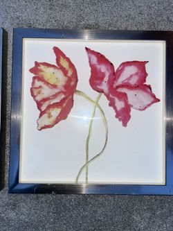 Framed Flower Painting 