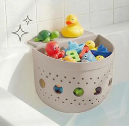 Silicone Bath Toy Organizer for Tub with Suction Cup