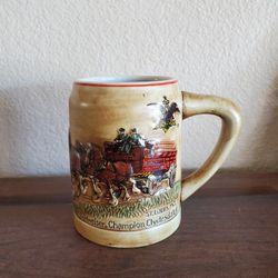 1980 Budweiser 1st Holiday Series Stein - Champion Clydesdales