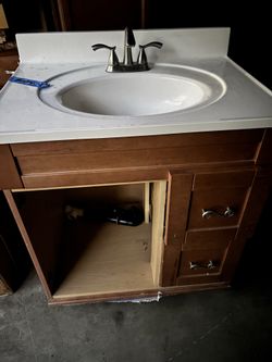 30 inch vanity with sink and faucet