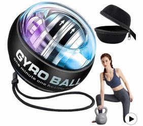 2026 New Curaball Torque Ball, Curaball Hand Exerciser, Gyro Ball with LED Lights and Portable Case, Hand Gripper Strengthener, Grip Strength Trainer 