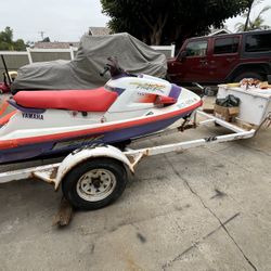 1997 Yamaha Wave Raider Jet Ski Running With Trailer