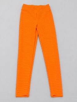 Fit In Orange Textured High-Waist Leggings – Size Medium