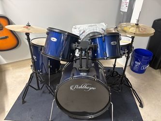 Ashthorpe 5-Piece Drum Set Blue