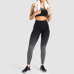 Gymshark Ombré Seamless Leggings Black Light Grey